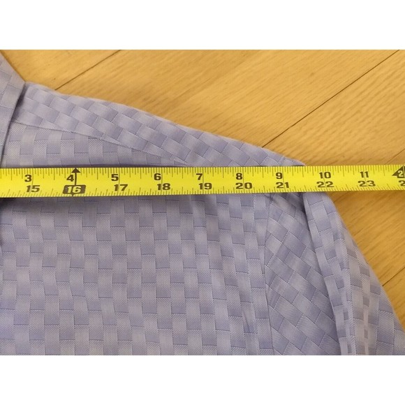 BUGATCHI UOMO Lavender Geometric XXL Button Up Dress Shirt Flip Cuff Long Sleeve - Picture 15 of 16